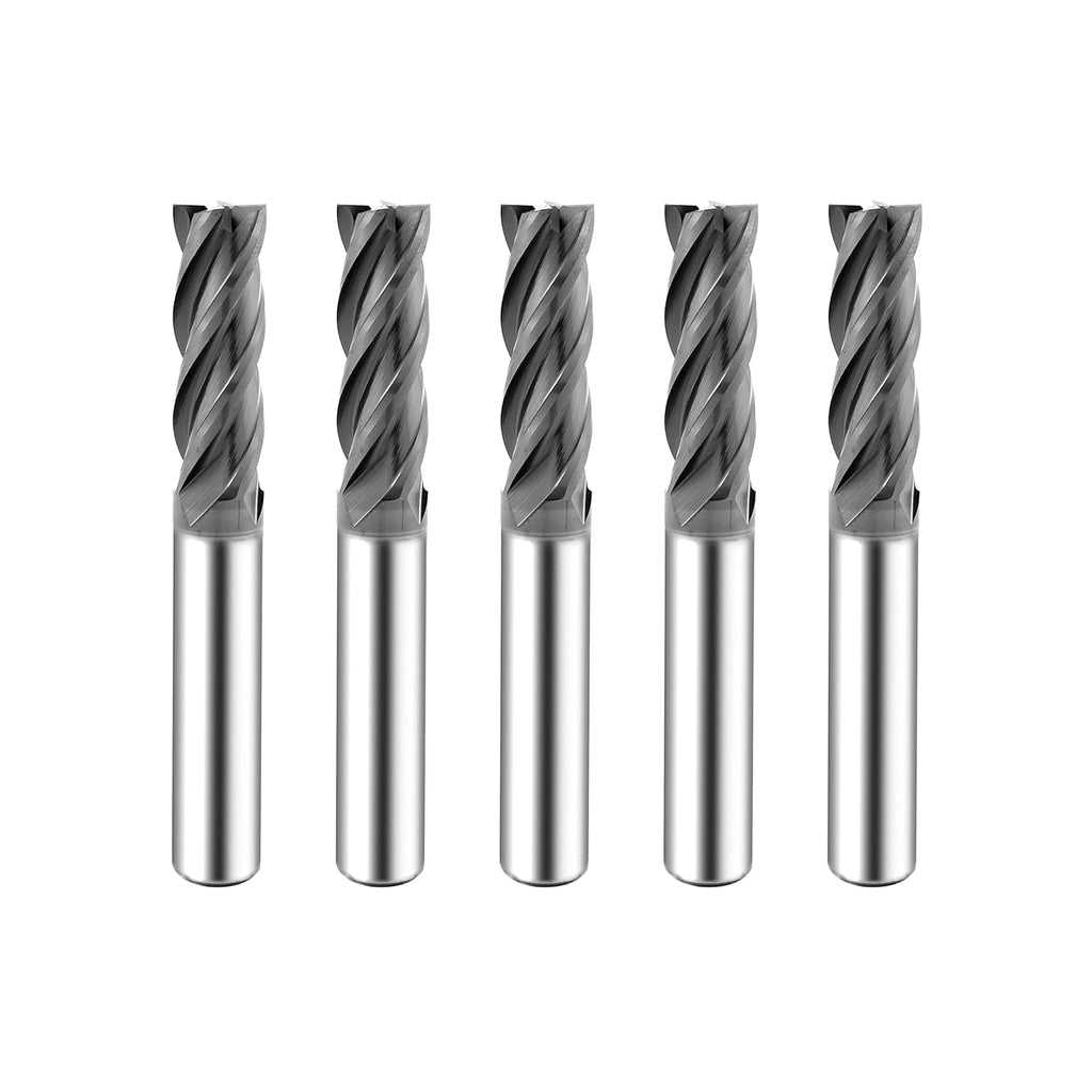 Carbide Square End Mill 4 Flute 5/16 5 Pieces U506
