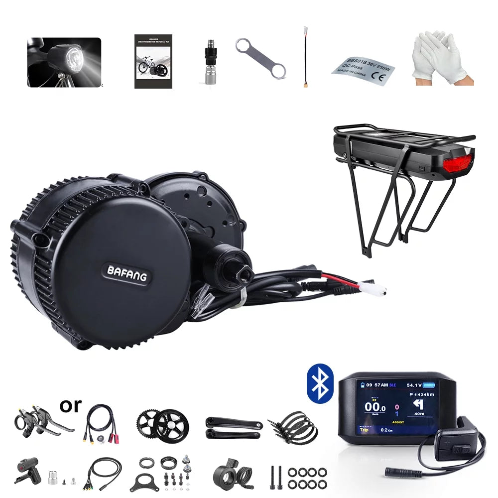 48V 750W Mid Drive Electric Bike Motor Conversion Kit with Optional Battery Y742