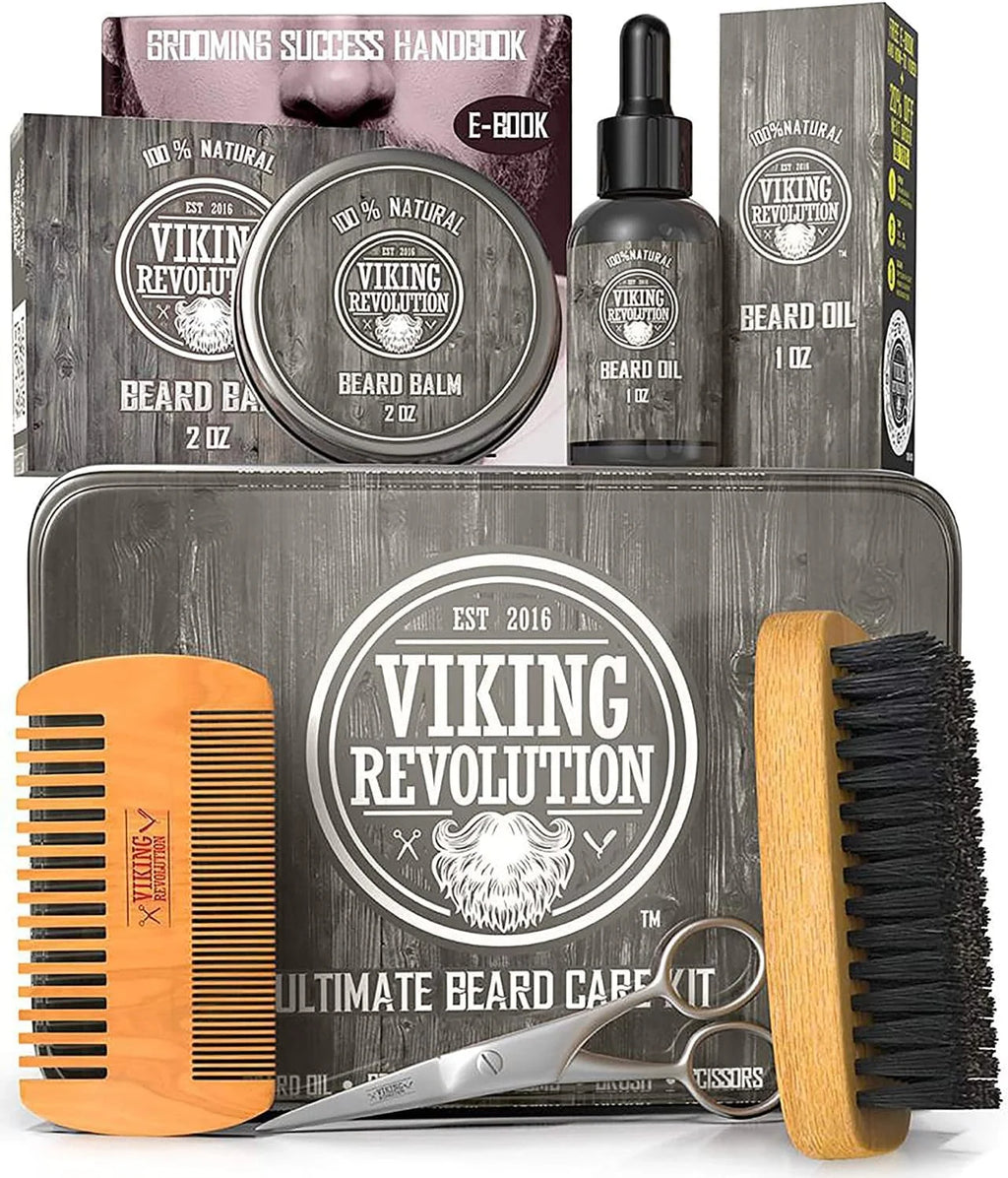 Beard Care Kit with Beard Balm, Beard Oil, Scissors V47309