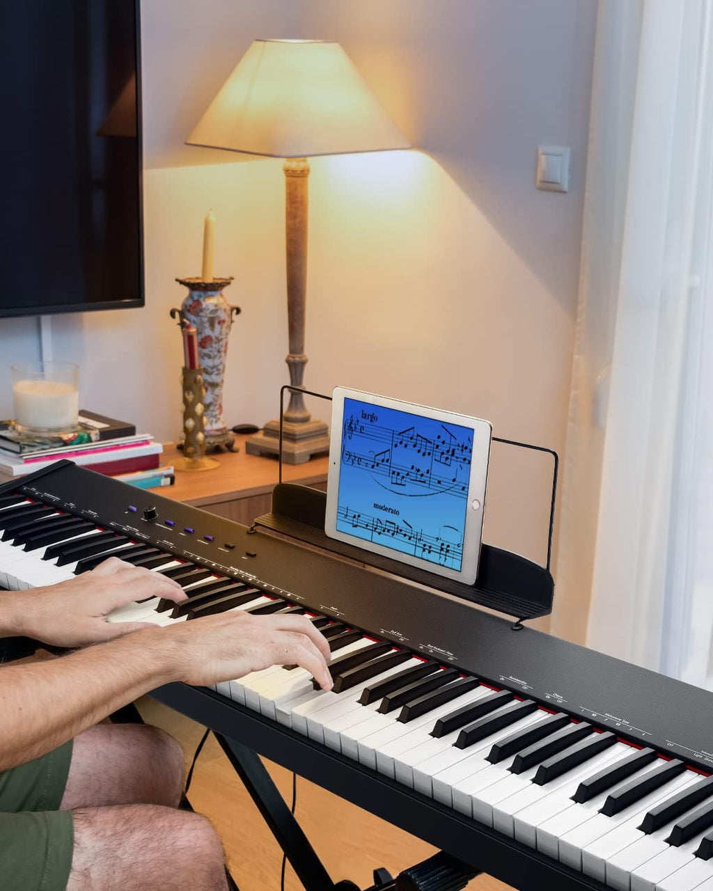 88-Key Semi-Weighted Digital Piano with Sustain Pedal K70734
