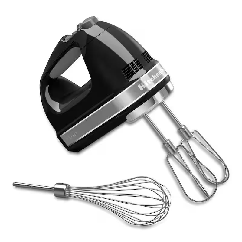 Onyx Black Hand Mixer with Beater and Whisk Attachments U213116