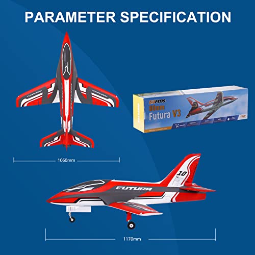 EDF Jet Remote Control Airplane 80mm Ducted Fan 12-Blade 6 Channel PNP L32242