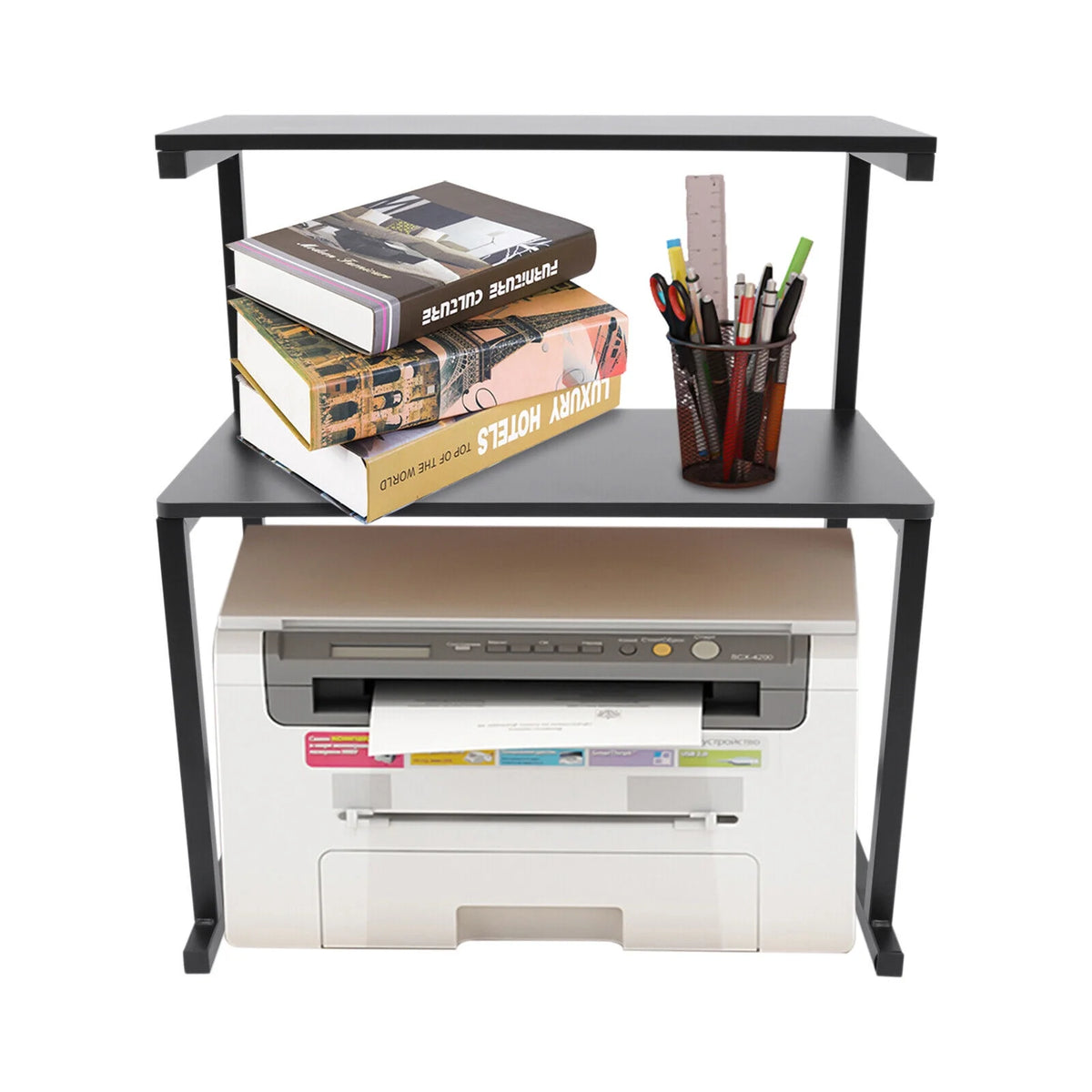 Black 3-Tier Printer Stand Storage Shelves B572