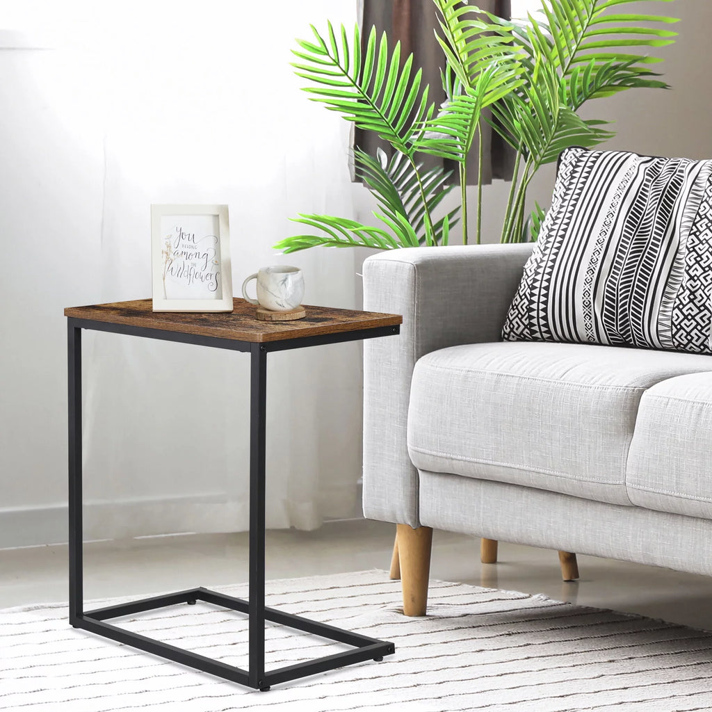 25''H C-Shaped Metal End Table F70428