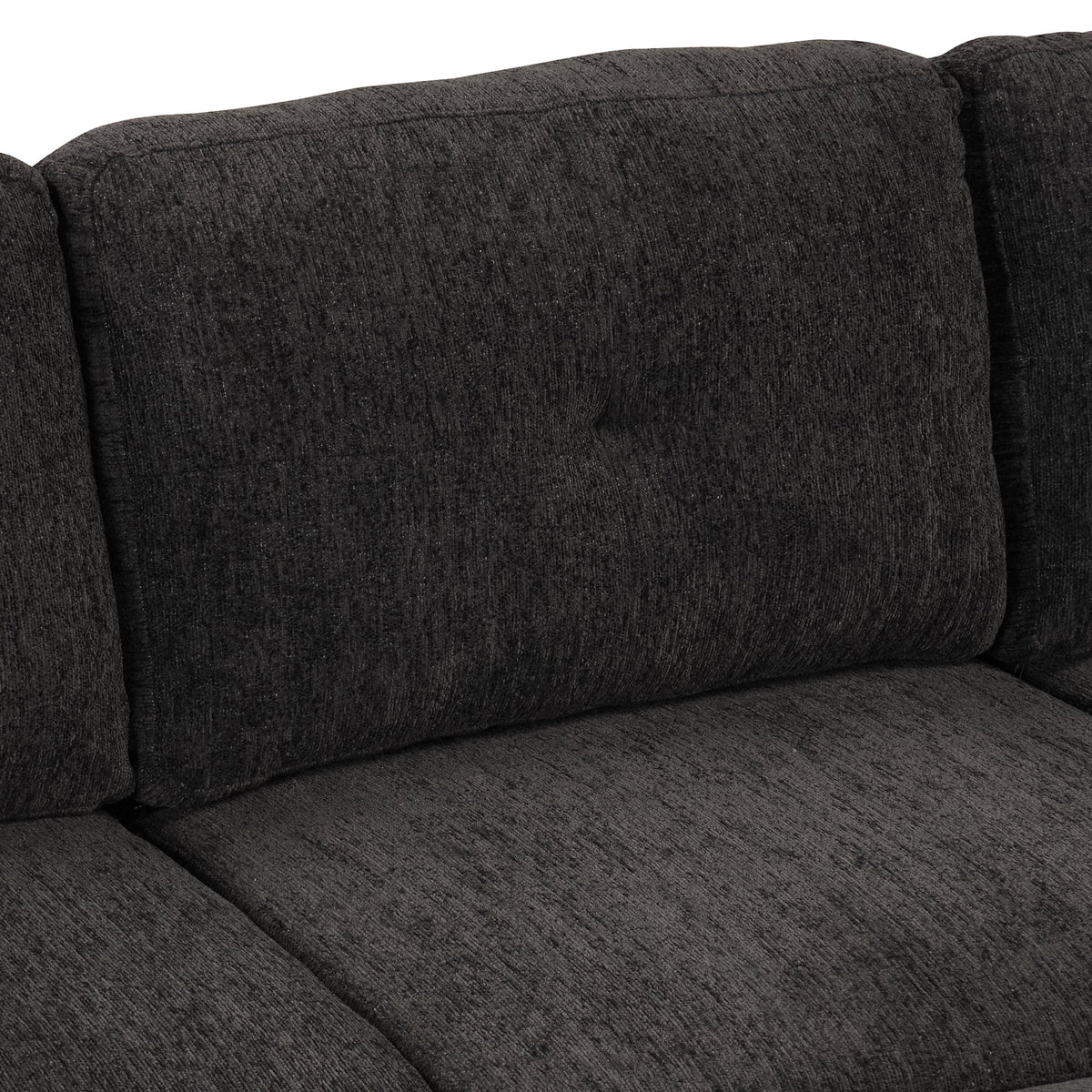 Black Reversible Pull-Out Sectional Sofa Bed with Storage Chaise P939941