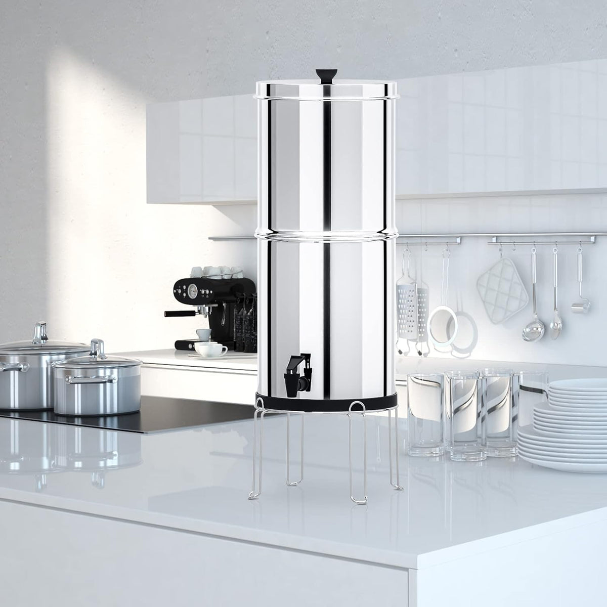 2.9 Gallon Gravity-Fed Water Filter with Stainless Steel Stand V9279