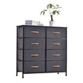 Gray 8 Drawer Dresser and Chest B707