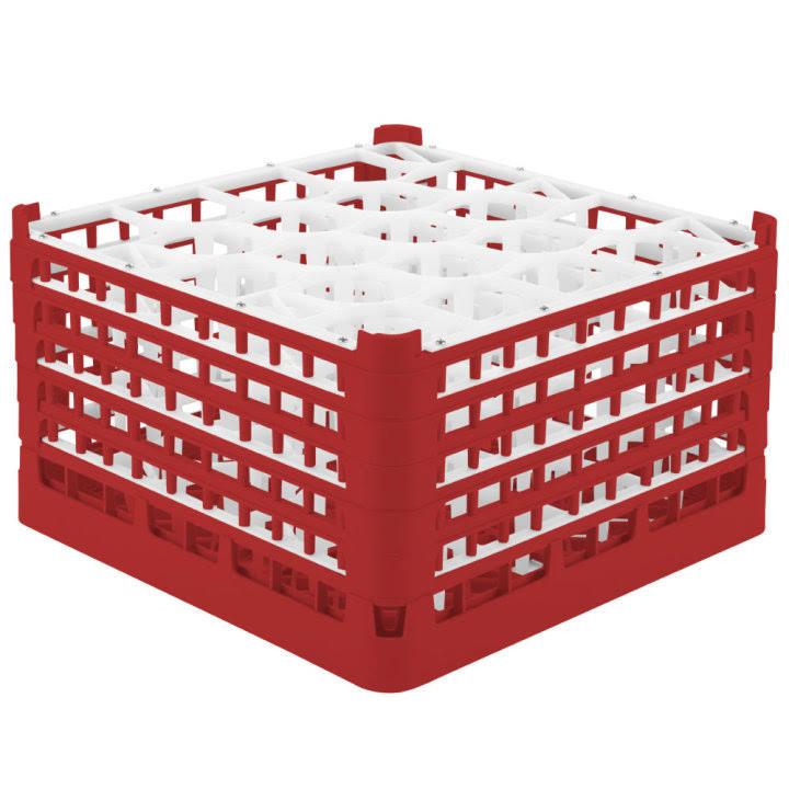Red Polypropylene 20 Compartment Rack A875