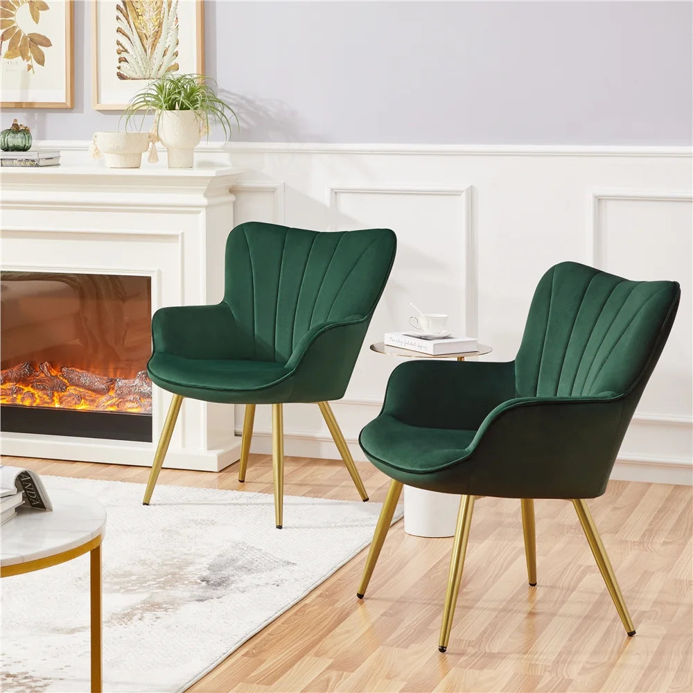 Green Velvet Upholstered Accent Chair M498313