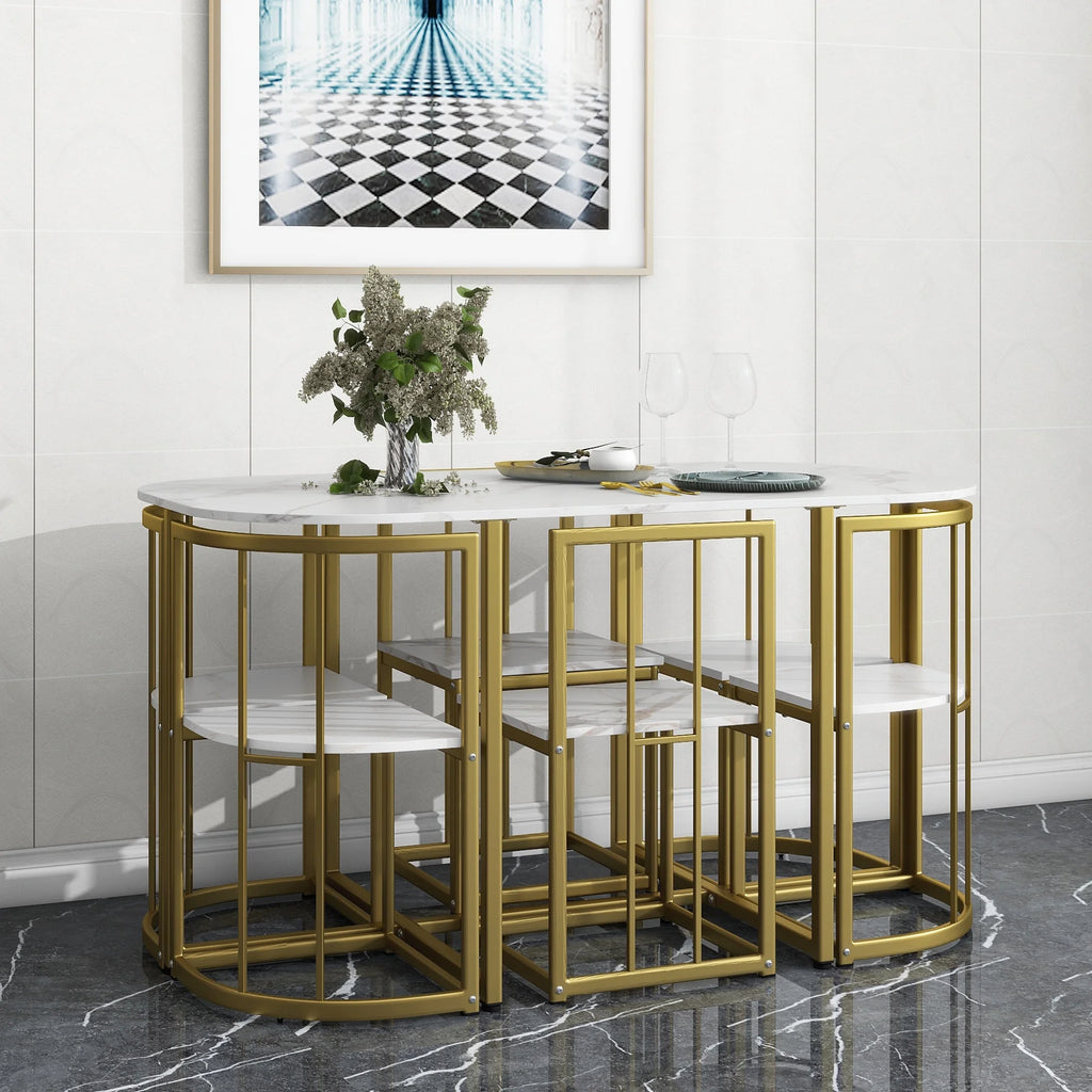 7 Piece Dining Table and Chairs Set B603