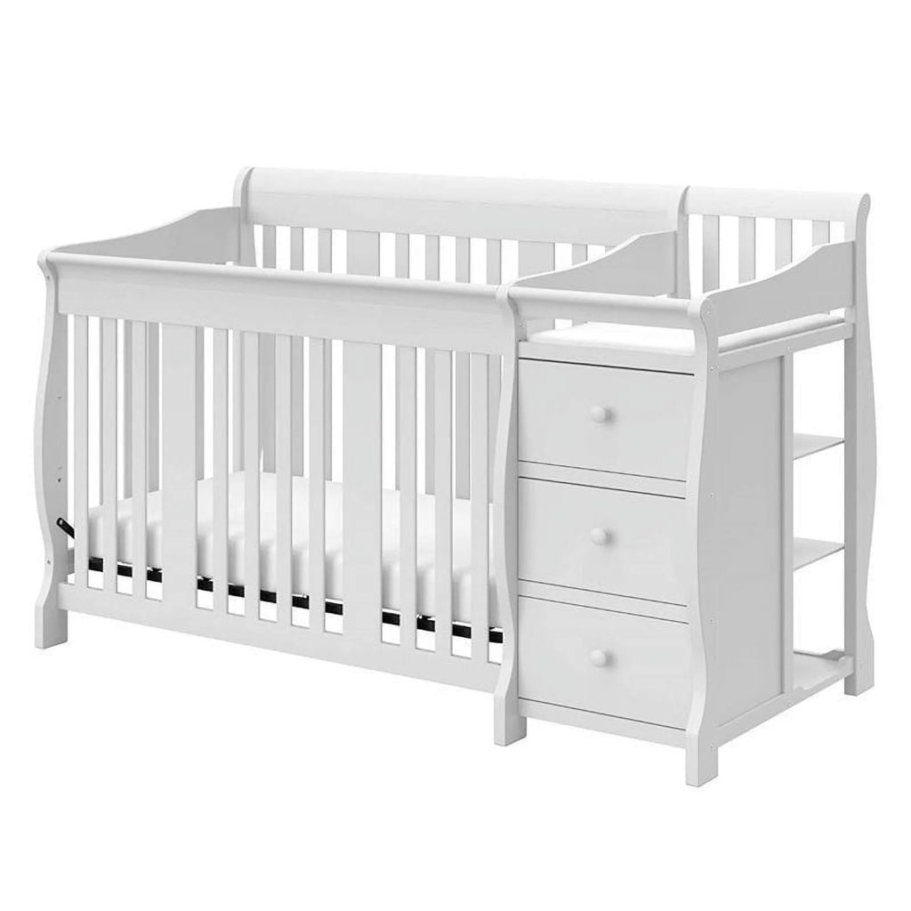 4-in-1 Convertible Crib and Changing Table Set in White P41609