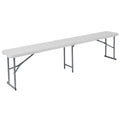 10.25 x 71 Inch Granite White Plastic Bench with Carrying Handle C244