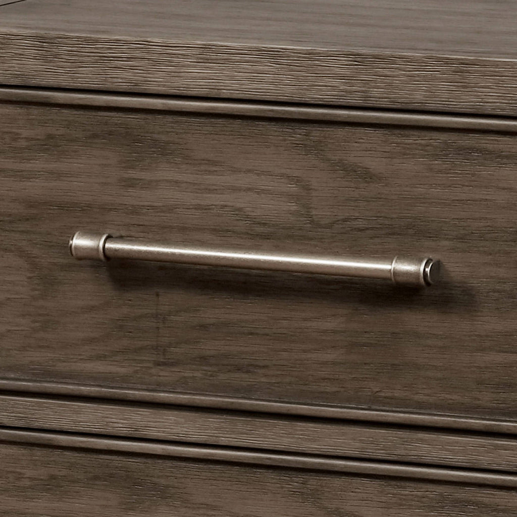 Grey Solid Wood 2-Drawer Nightstand H3266