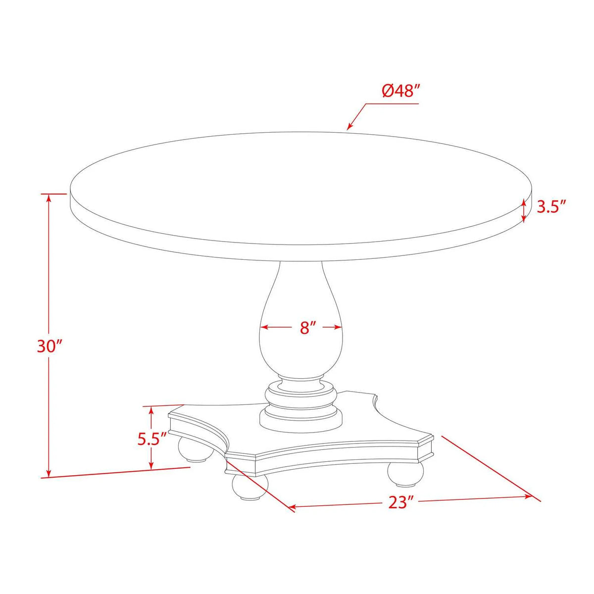 5-Piece Wood Dining Set Y5812