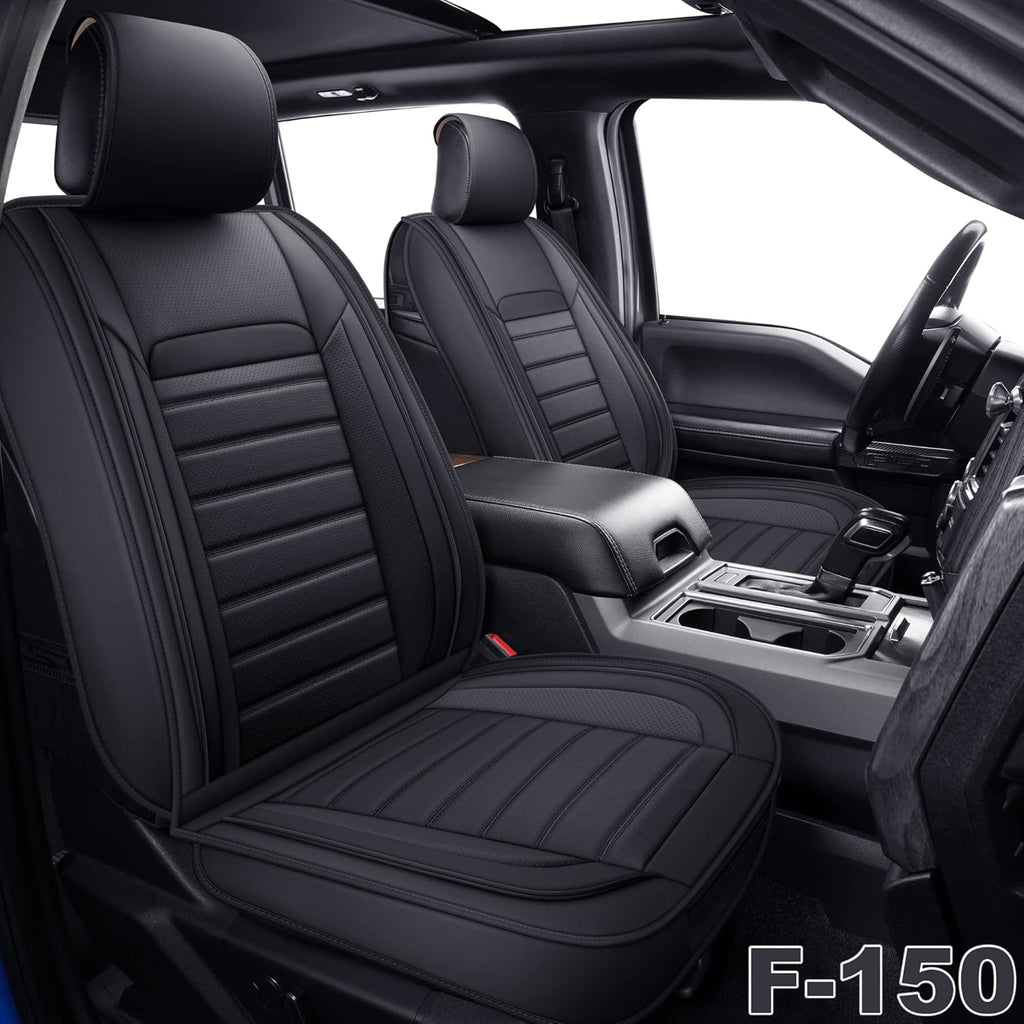 Gray Faux Leather Full Set Pickup Truck Seat Covers B936485