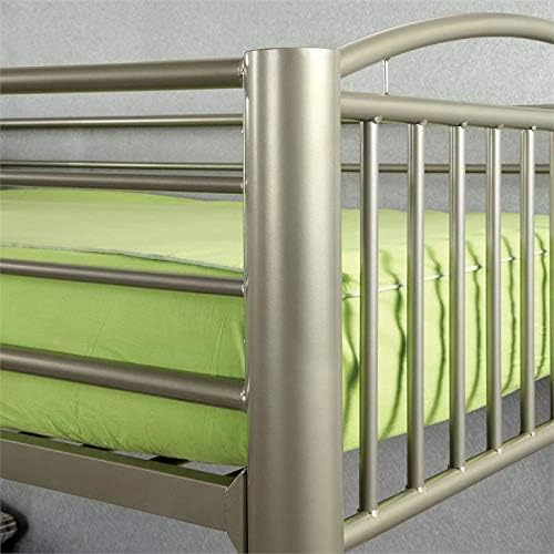 Metallic Gold Metal Twin Over Full Bunk Bed Q7606