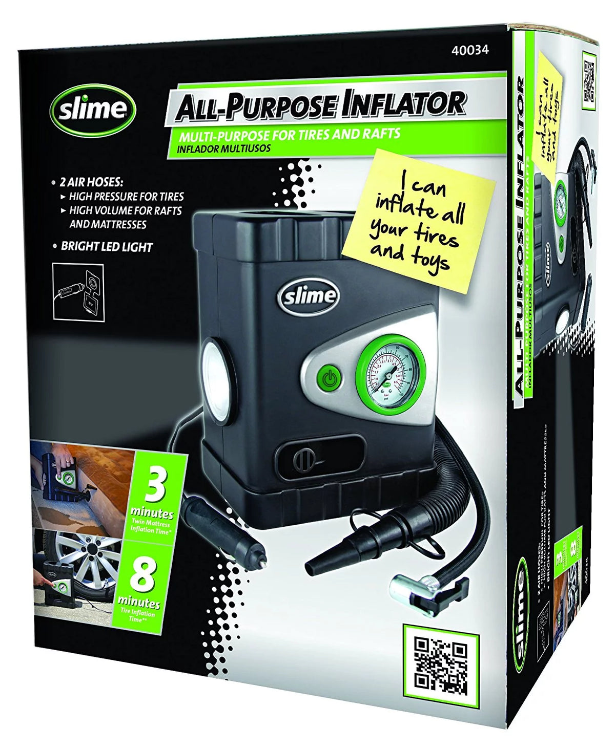 12V Dual Raft Pump Tire Inflator N8114