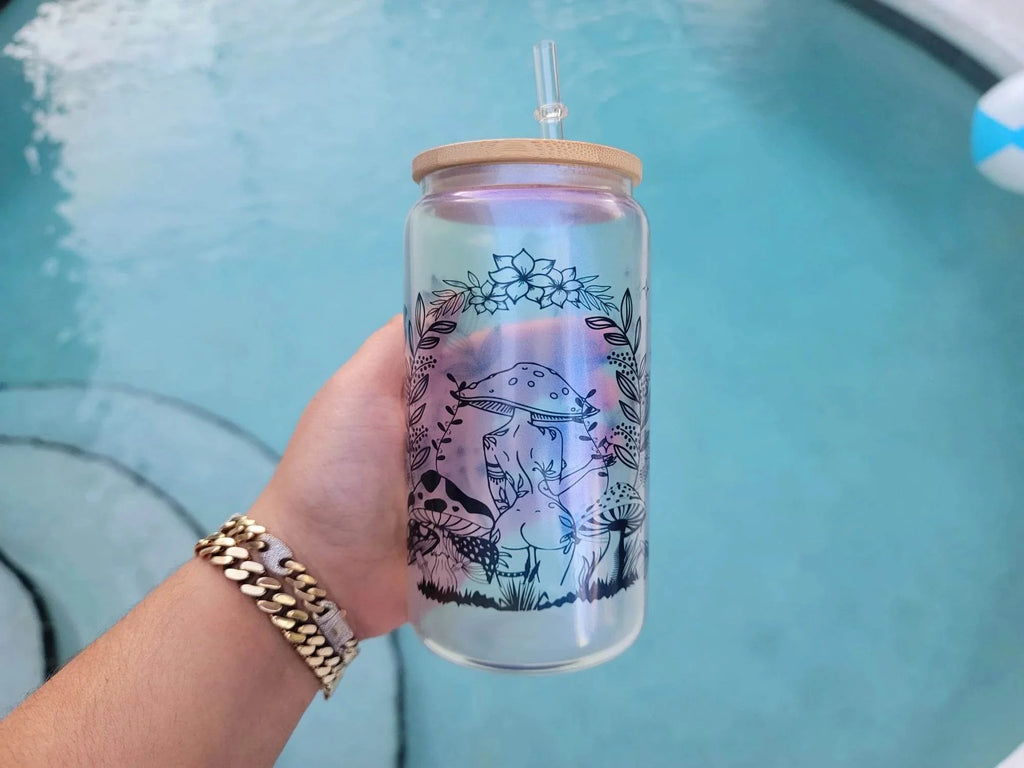 Mushroom Beer Can Glass T690994