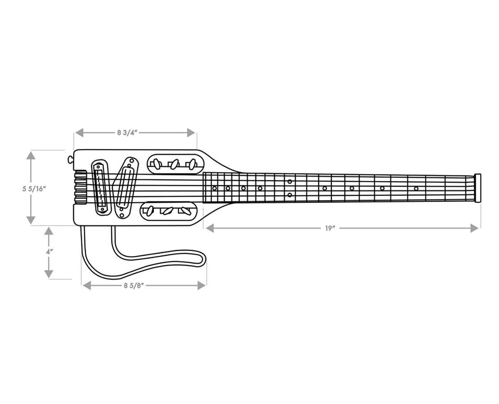 Black Ultra-Light Electric Travel Guitar J312658