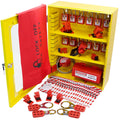 Lockout Tagout Storage Cabinet, 69 Piece Wall-Mountable Station D277198