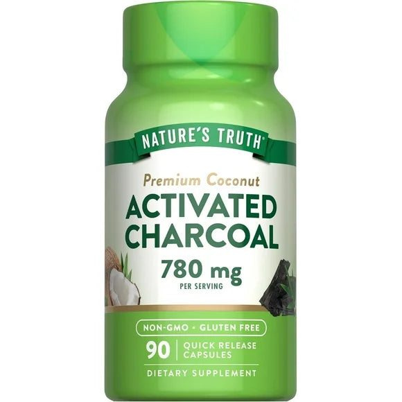 Activated Charcoal Capsules 780mg 90 Count R116