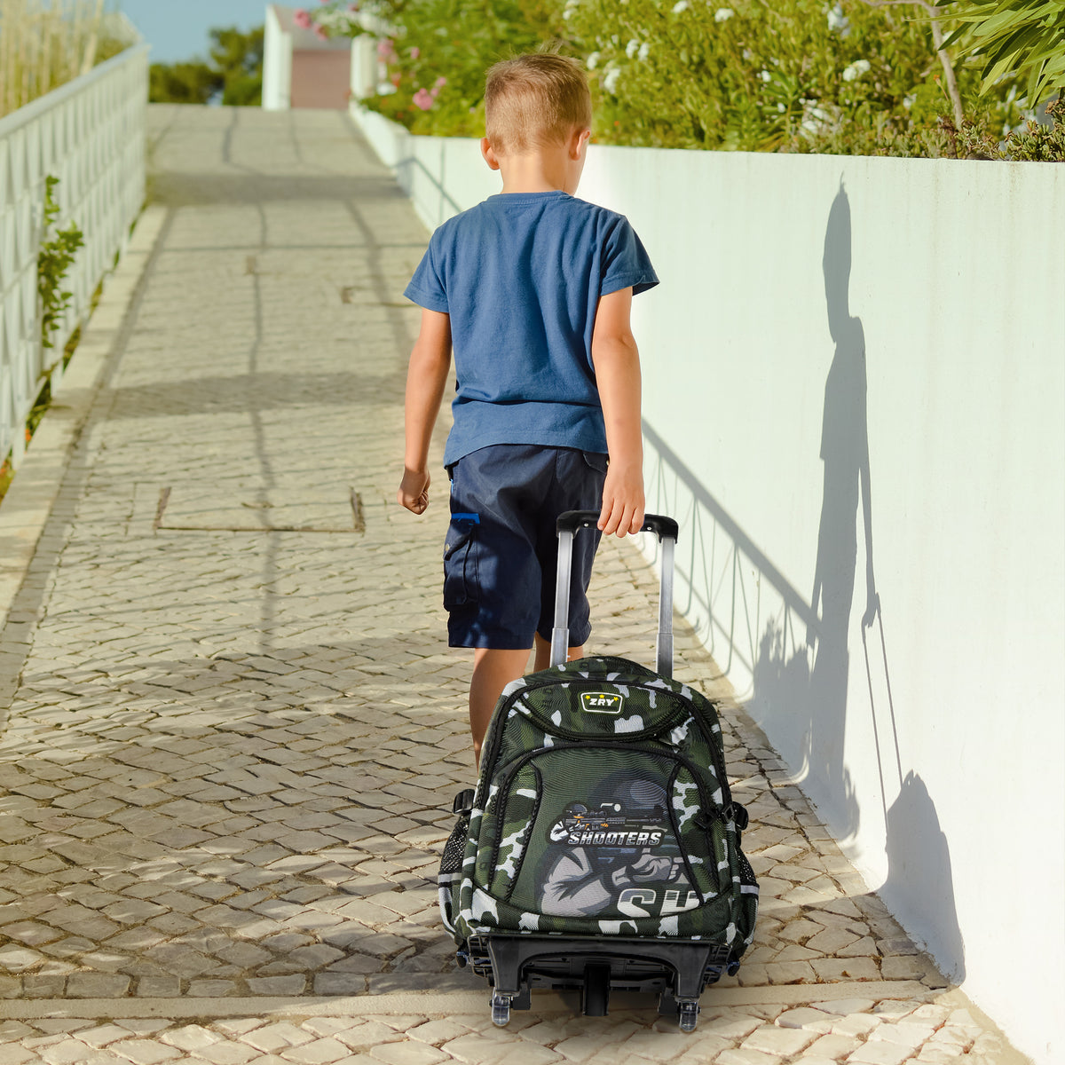 Wheeled Backpack Rolling Daypack Trolley School Bag M432