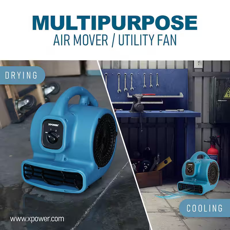 600 CFM 3-Speed Air Mover Utility Blower Fan B635420