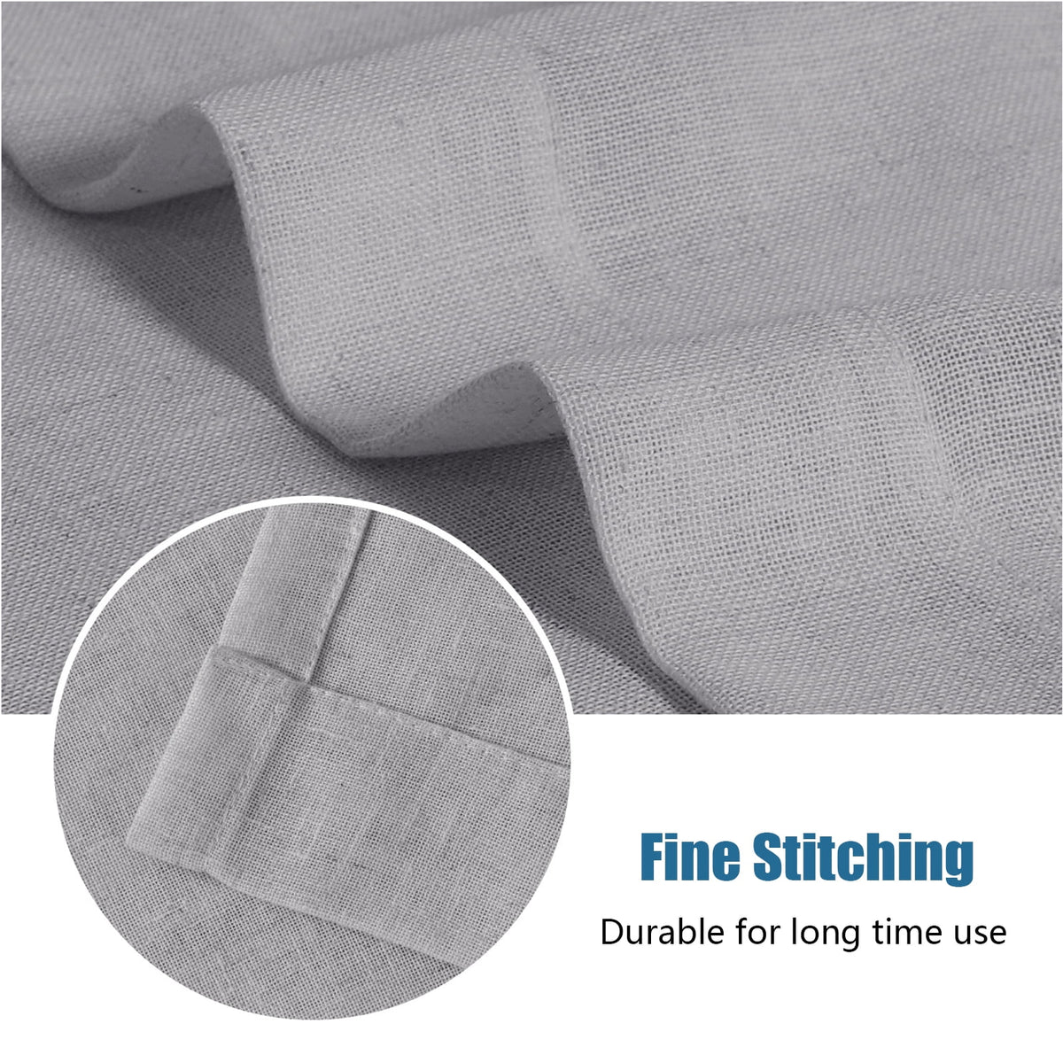 2 Panel Linen Textured Blackout Curtains 26 x 68 Inch Q309