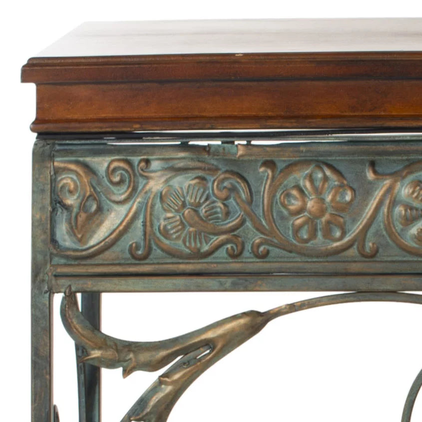 Brown Traditional Console End Table M2159