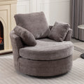 Oversized Round Swivel Accent Chair with 3 Pillows A774