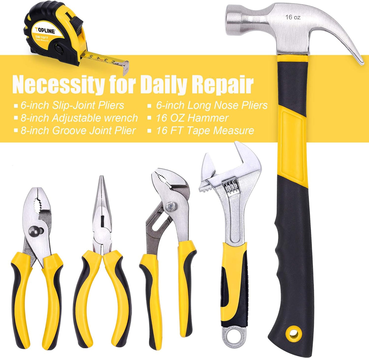 467-Piece Heavy Duty Home Tool Set with 16-Inch Tool Bag F53910