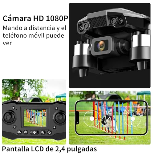 Drone with 2.4" Screen, Brushless Motor FPV Drone with Camera, 8GB SD Card S46933