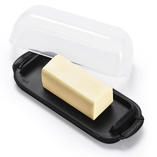 Butter Dish with Lid, Airtight Plastic Butter Keeper Tray Y4450