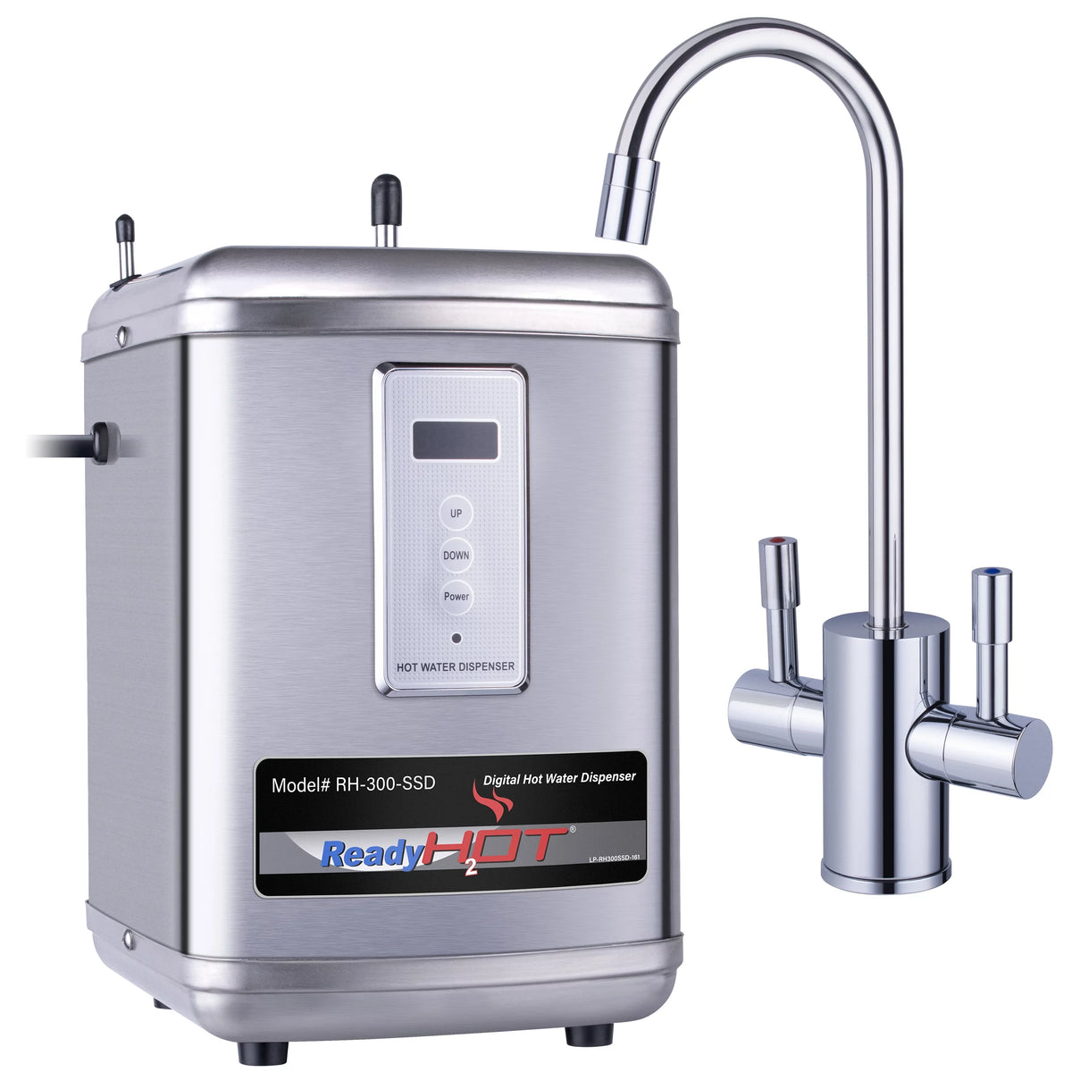 Digital Hot Water Dispenser 1300W with Brushed Nickel 2 Handle Faucet G309583