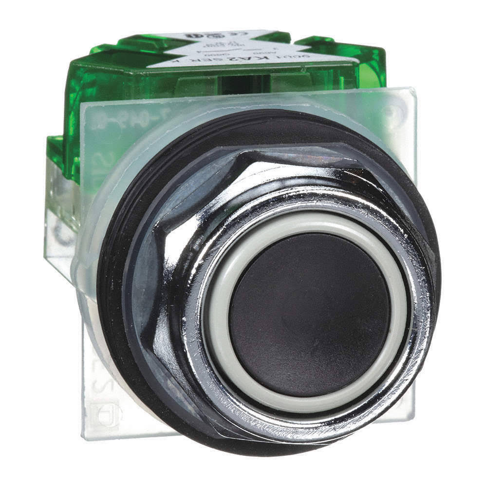 30Mm Black Non-Illuminated Push Button M38186