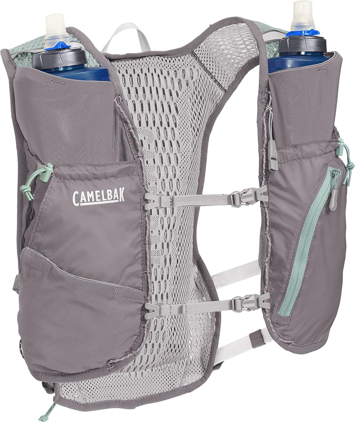 Women’s Running Hydration Vest 34oz, Silver/Blue Haze P472742