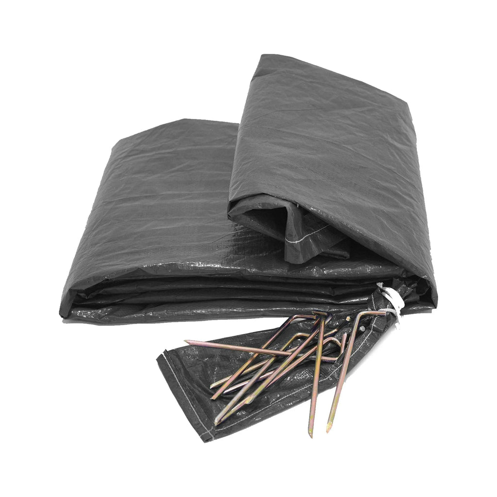 Waterproof Tent Footprint Ground Tarp 10' (3M) with Pegs Pins T4462