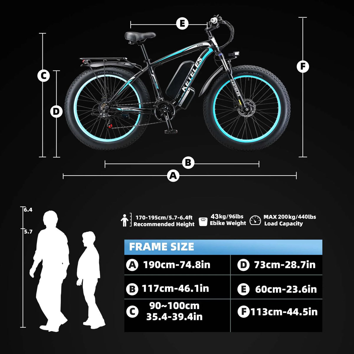 750W Electric Mountain Bike 26" Fat Tire Removable Battery Z66369
