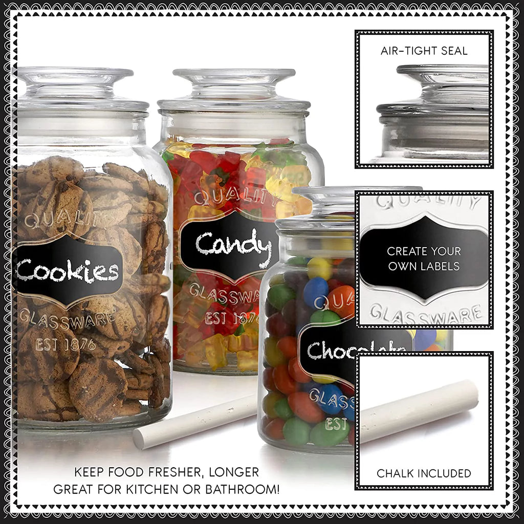 Clear Glass Food Storage Containers Set of 3 Q806
