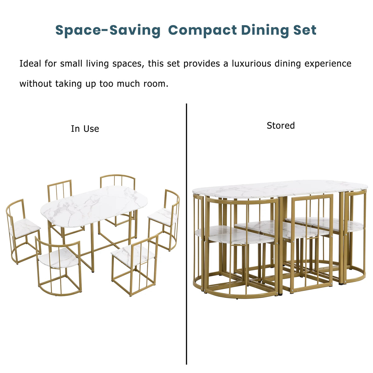 7 Piece Dining Table and Chairs Set B603