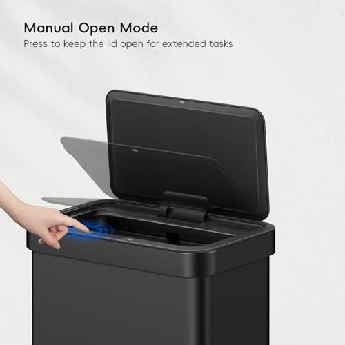 50 Liter Touchless Rectangular Motion Sensor Trash Can P98093