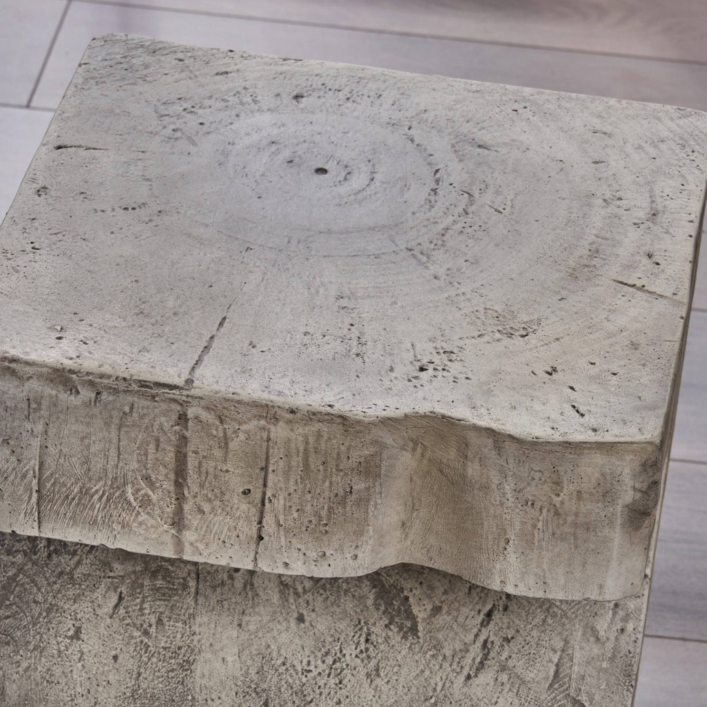 16 in. Light Gray Concrete Accent Table A813926