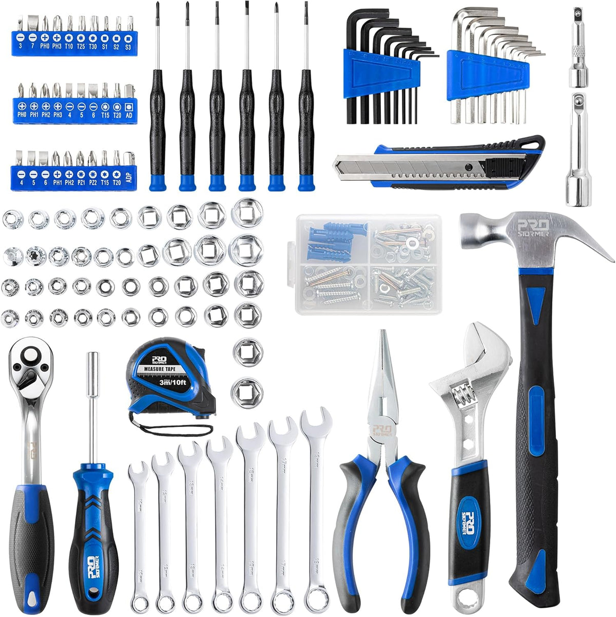 200-Piece Hand Tool Set with Toolbox Storage Case U246451