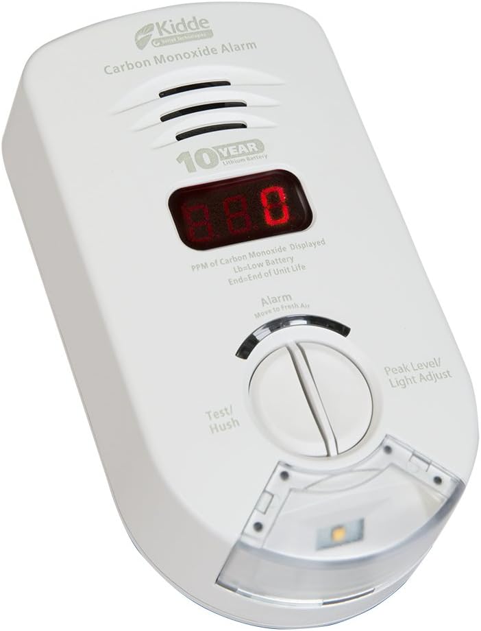 Plug-in Carbon Monoxide Detector Alarm with Sealed Lithium Battery Back-up and Digital Display O365