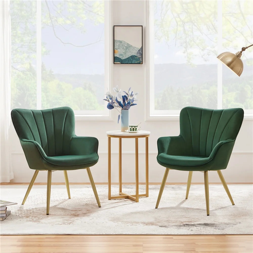 Green Velvet Upholstered Accent Chair M498313