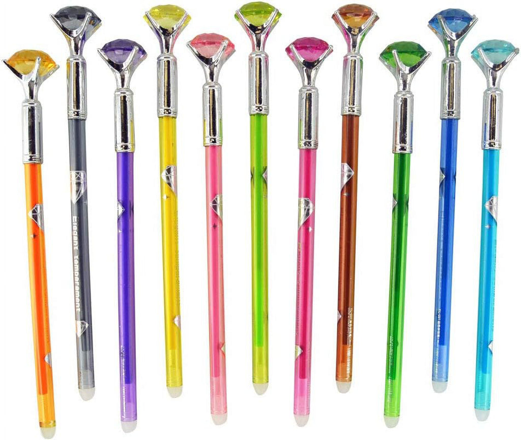 24 Pc Gel Pens with Rhinestone Topper P237315