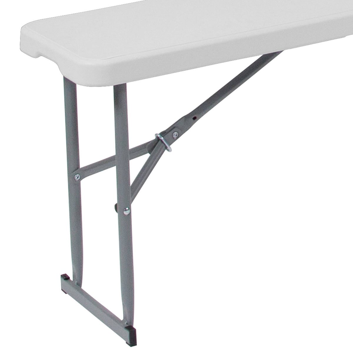 10.25 x 71 Inch Granite White Plastic Bench with Carrying Handle C244