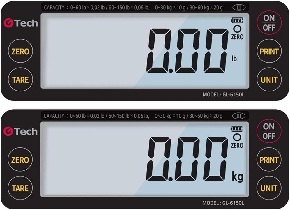Portable Bench Scale, 300lbs Capacity, Dual Range, Lb/Kg Switchable U8155