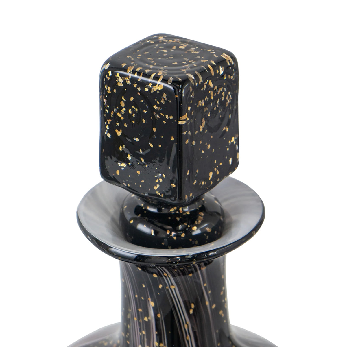 Wavy Glass Bottle with Stopper A93689
