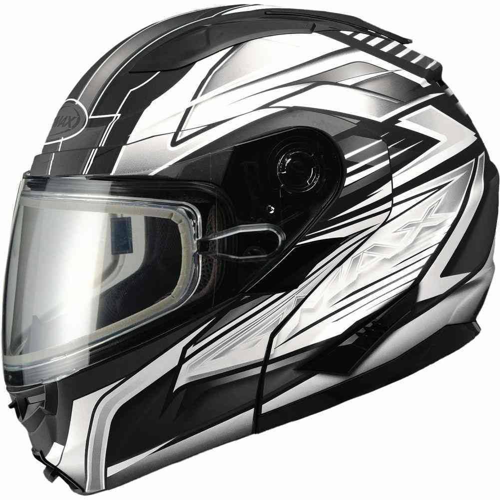 Matte Black White Modular Snow Helmet W344991